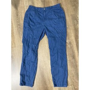 Pact Boulevard Brushed Twill Straight Leg Pant Navy Blue Size Large